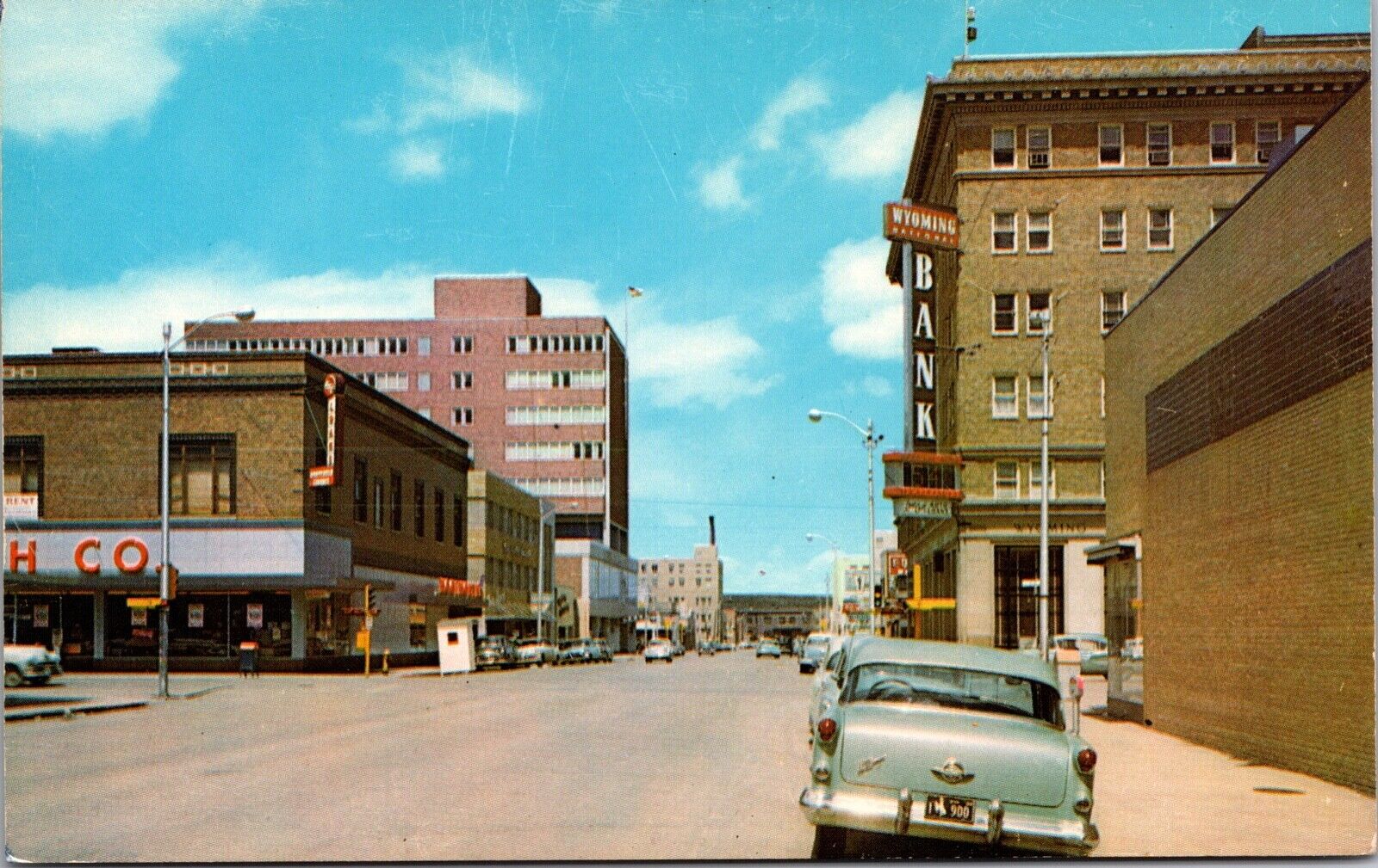 Postcard Wolcott Street in Casper, Wyoming~136496