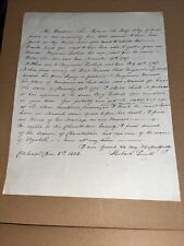 1852 Colchester Letter to Hartford CT Genealogist: Lathrop Randall Chamberlain picture