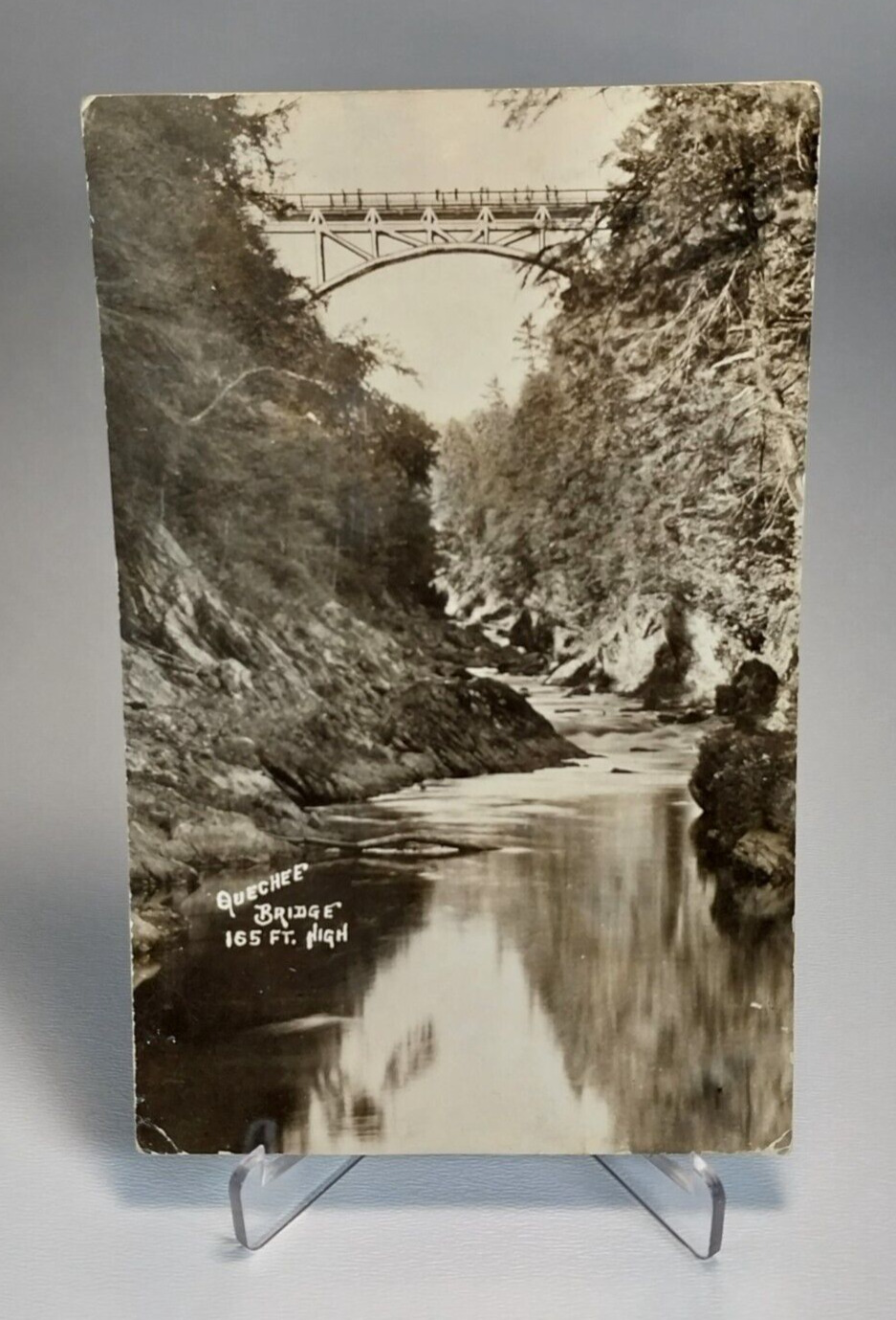 Quechee Bridge, Vermont 1930s Real Photo Unposted Postcard RPPC