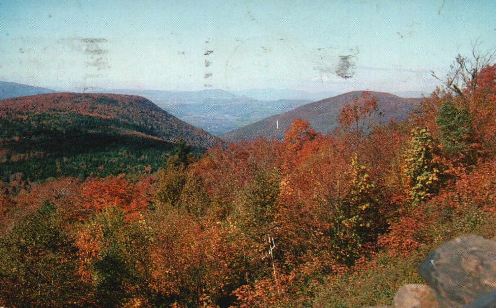 Postcard MA The Hopper & Williamstown from Mt Greylock 1960 Vintage PC H713