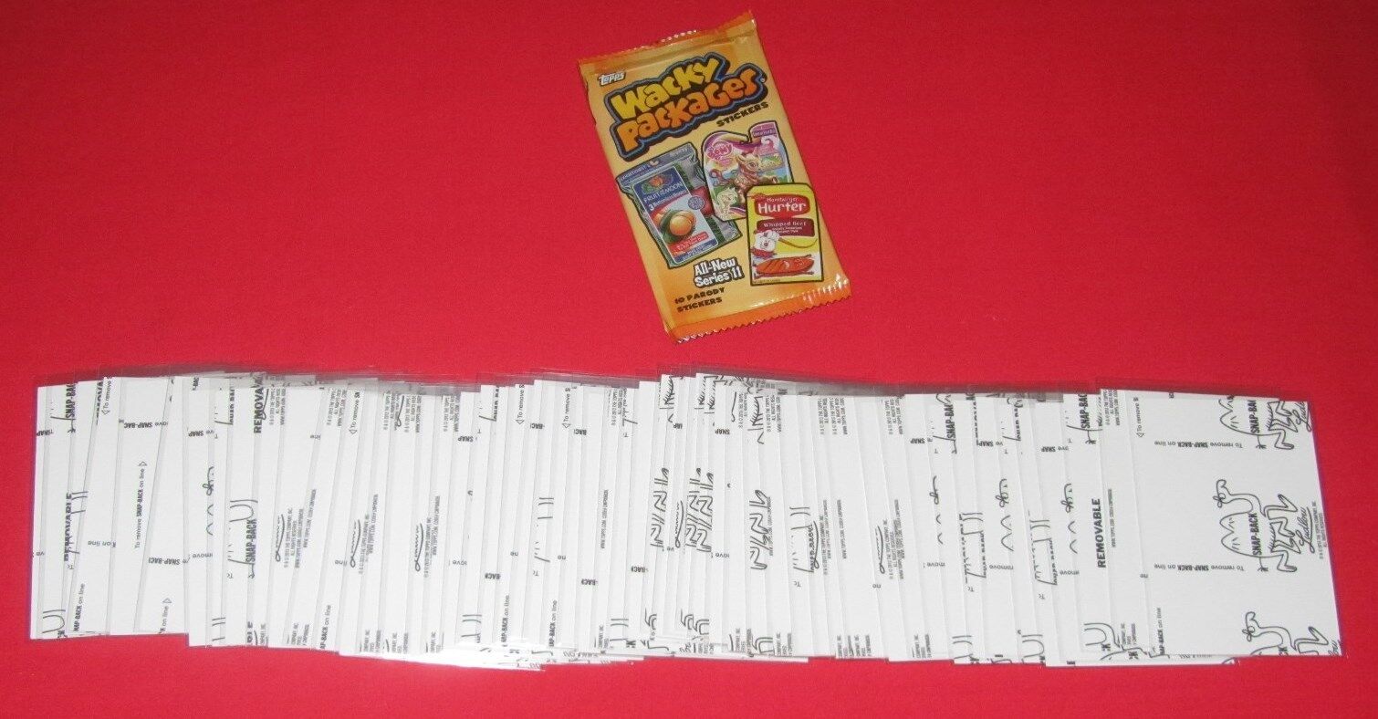 WACKY PACKAGES ANS11 EXCLUSIVE BLACK LUDLOW SET 55/55 STICKER CARDS    NM/MT