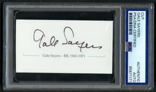 Gale Sayers signed autograph 1.5x3 Cut Bears Football Player PSA Slabbed picture