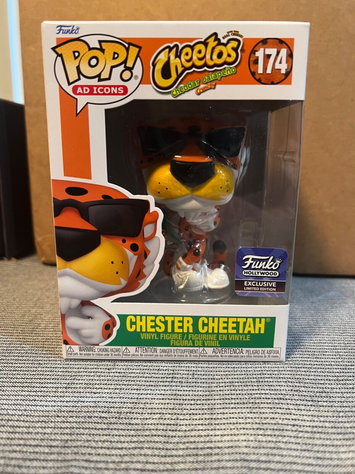 HOLLYWOOD EXCLUSIVE Chester Cheetah Funko Pop #174 Ad Icons Cheetos Jalapeño