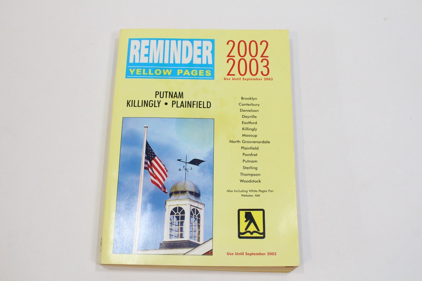 Reminder Yellow Pages Putnam Killingly Plainfield Connecticut 2002-2003