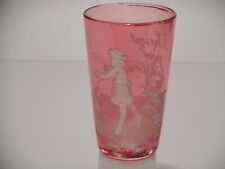 Vintage Mary Gregory Cranberry Pink Cranberry Tumbler - Maidstone, England? picture