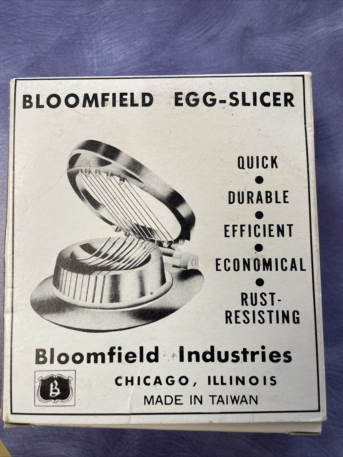 Vtg Bloomfield Egg-Slicer NOS in box  c. 1950s