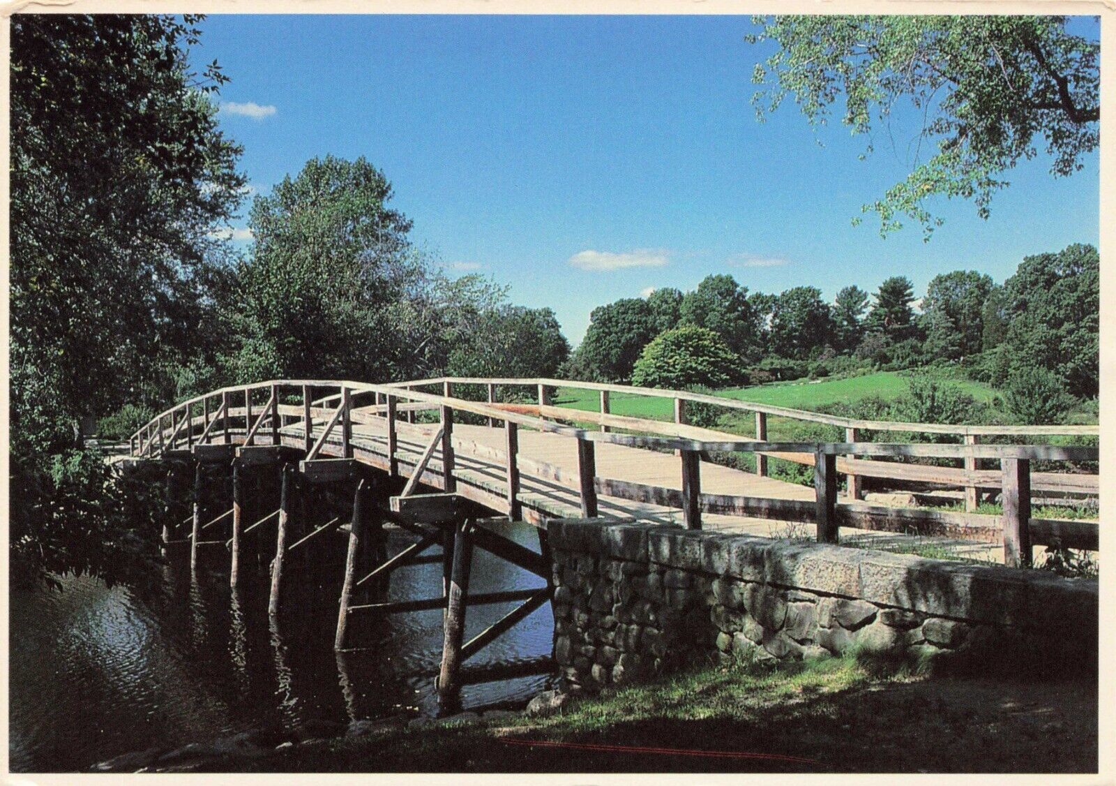 Postcard The North Bridge Minute Man National Historical Park Concord, Mass. VTG