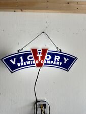 RARE Double Sided Victory Brewing Company Beer Advertising Lighted Sign picture