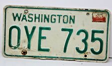 1973 Washington License Plate Natural Sticker on 1968 Base 1960s 1970s King Rare picture