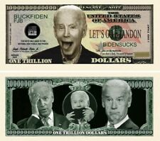 Let's Go Brandon FJB Joe Biden Sucks 100 Pack Funny Money Novelty Dollar Bills picture