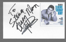 (1) Clarence Frogman Henry Signed Autographed AUTO 3x5 Index Card R&B Musician picture