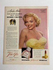 Original 1950s Westmore Hollywood Cosmetics Print Ad Soft Marilyn Monroe   A0028 picture