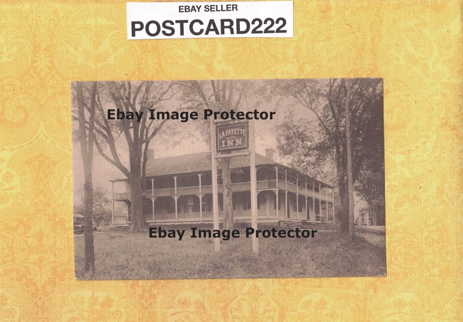 CT Plainfield 1909 antique postcard LAFAYETTE IN BUILT 1740 Conn to Brockton MA