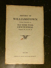 Souvenir Program 1926 History Of Williamstown OLD HOME WEEK CENTENNIAL Pa picture