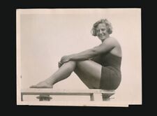 Charlotte Boyle 1925 Original Press Photo World Champion Swimmer Brighton Beach picture
