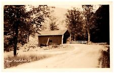 Postcard West Wardsboro VT Covered Bridge RPPC 1938 picture