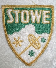 Vintage Embroidered Stowe Mountain Resort Ski Club Vermont Fabric Ski Patch picture