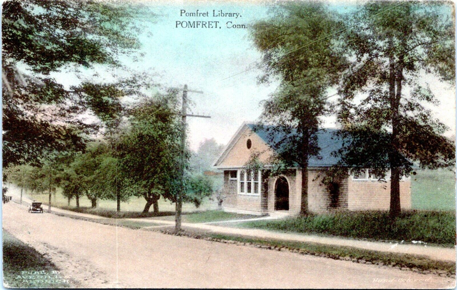 Pomfret Connecticut Postcard 1912 Pomfret Library NH