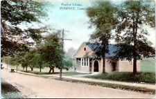 Pomfret Connecticut Postcard 1912 Pomfret Library NH picture