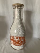 F.W. White  Lone Pine Farm  TRPQ Milk Bottle picture