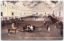 Postcard VT Vermont Interior DR WS Webbs Breeding Barn Shelburne Farms D166 picture