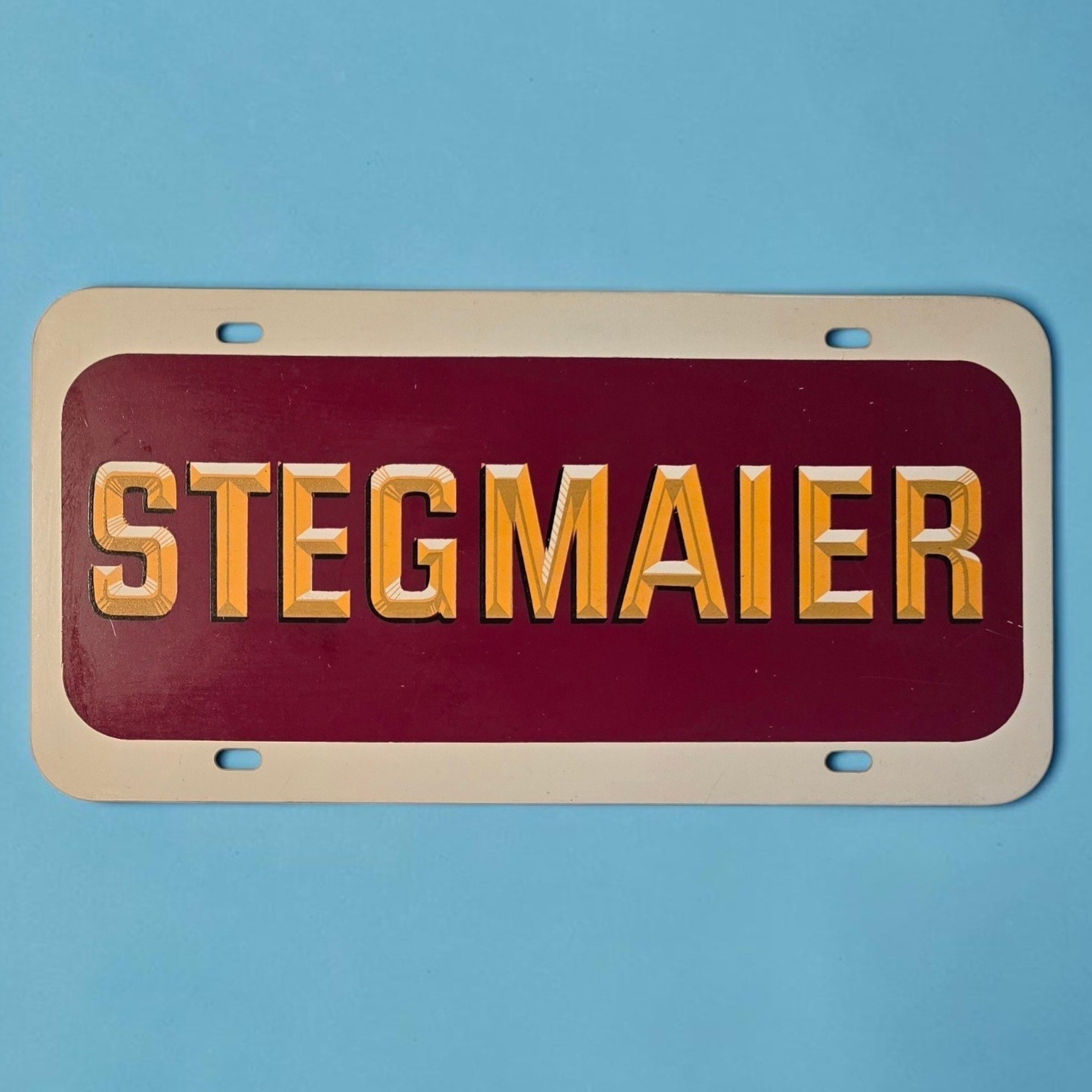 Vintage Stegmaier Beer License Plate Wilkes-Barre PA Brewery Advertising 12X6 Vintage Stegmaier Beer License Plate Wilkes-Barre PA Brewery Advertising 12X6