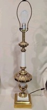Vintage Stiffel Brass Table Lamp Ornate Brass&Enamel Gorgeous Hollywood Regency picture