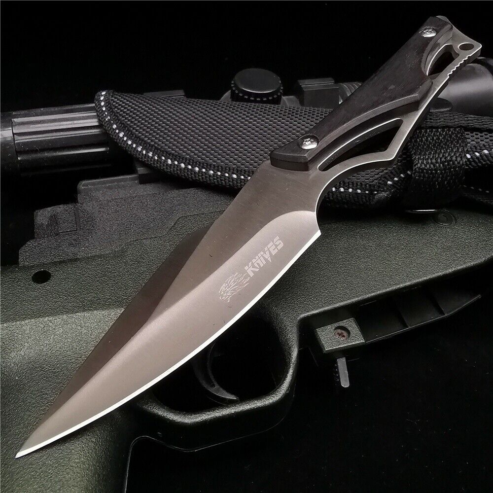 Tactical Hunting Slaughter Knife Wilderness Self Defense Weapon Survival Tool
