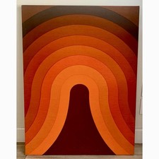 Beautiful Original Verner Panton Wave Fabric Art Wall Hanging Produced By MIRA picture