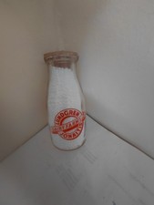 milk bottle Lundgren Jonaitis Dairy Farms Shrewsbury MA half Pint picture