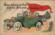 Searsburg Vermont VT Classic Car Pennant Flag c1910 Vintage Postcard picture