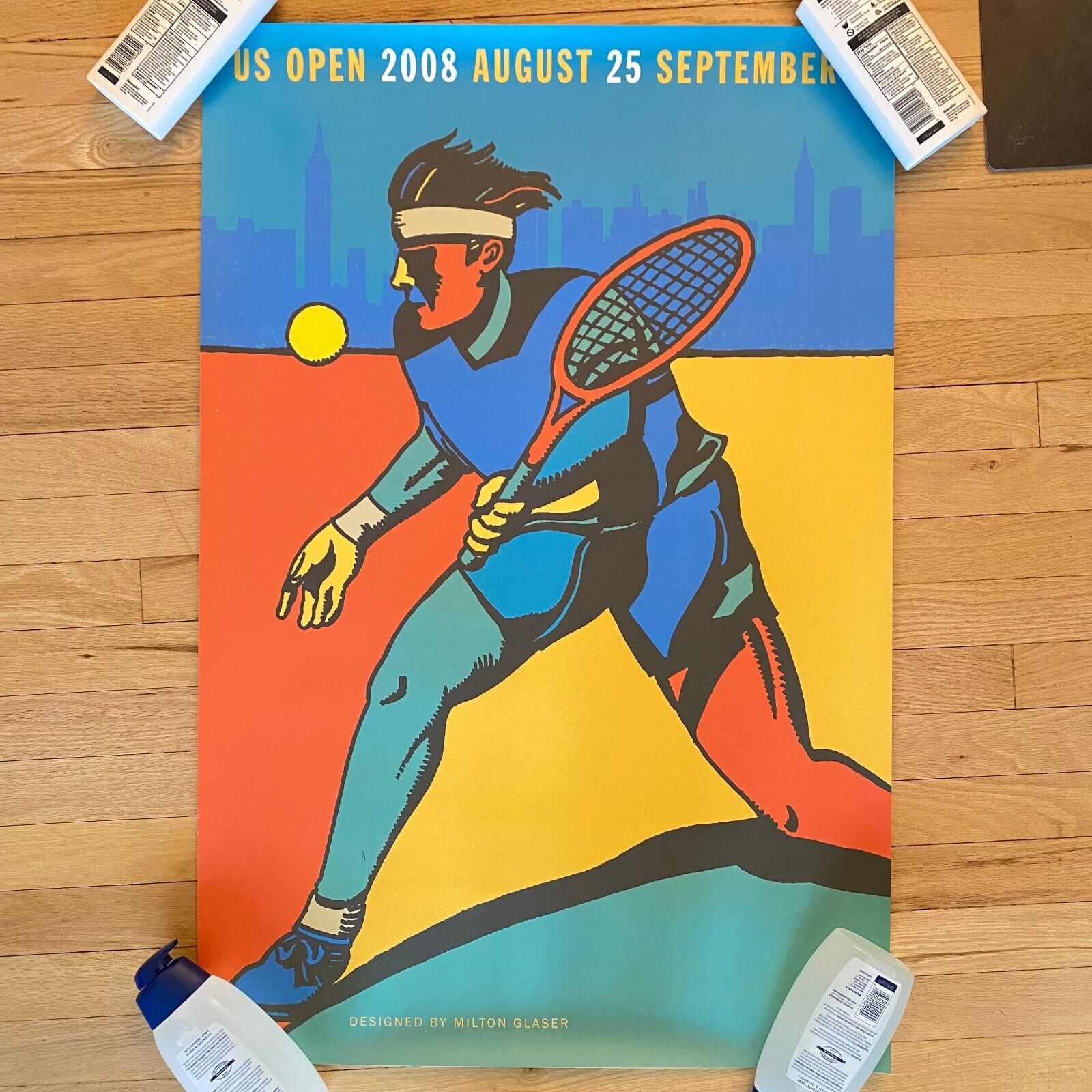American Express Milton Glaser US Open Tennis Poster 24”x36” 8/25-9/7 2008 Print