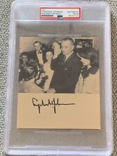 Lyndon B. Johnson President Signed Photograph Oath 11/22/1963 JFK PSA Slabbed picture
