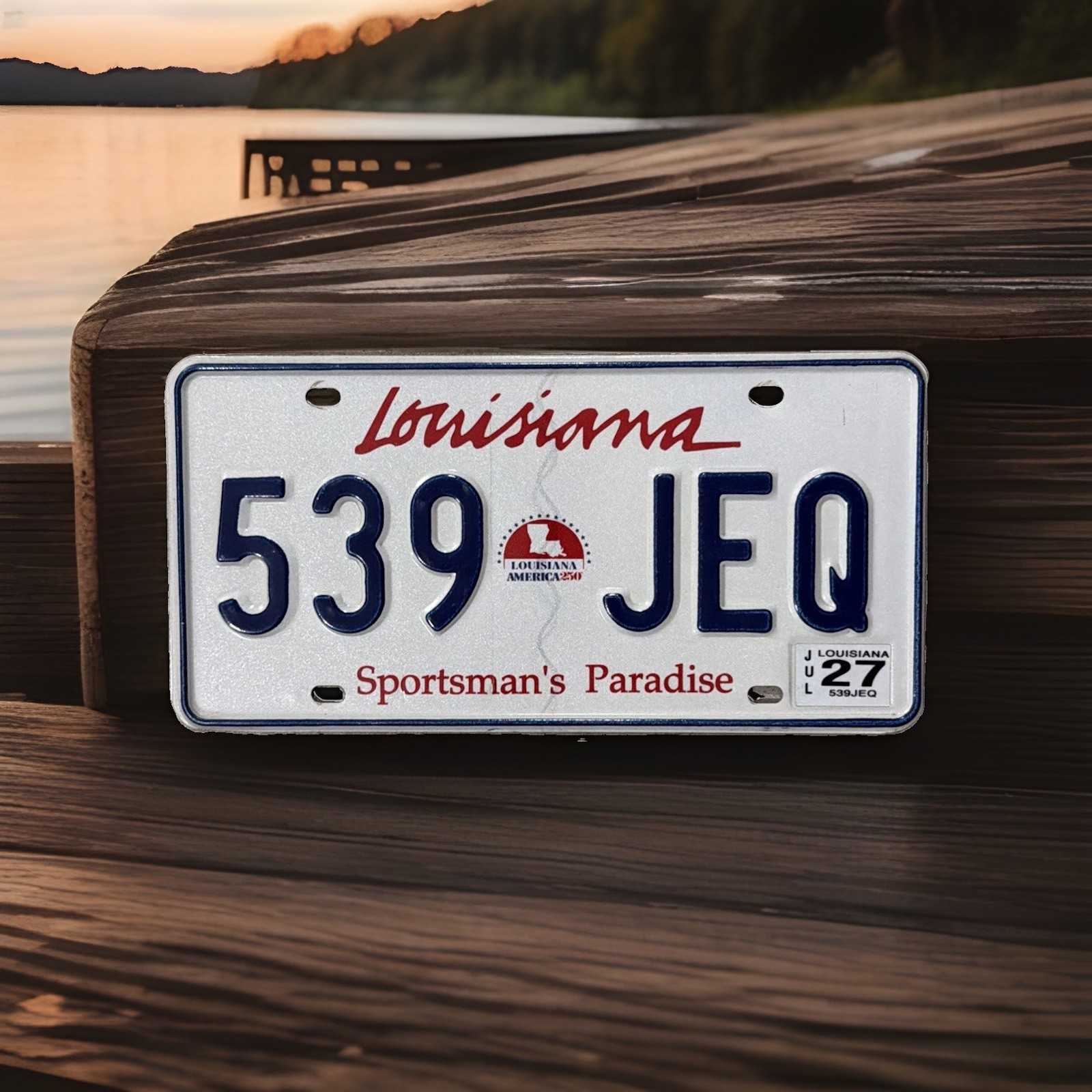 Louisiana License Plate America 250 Sportsman’s Paradise 539 JEQ Louisiana License Plate America 250 Sportsman’s Paradise 539 JEQ