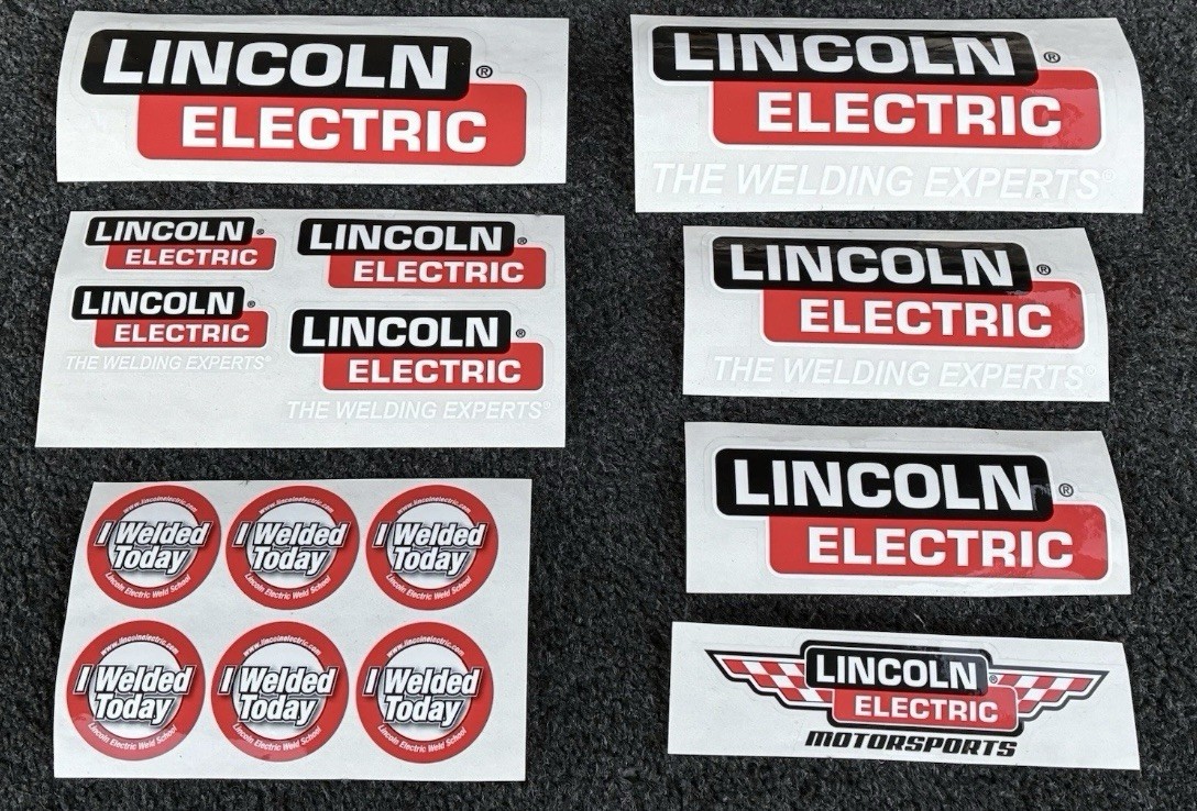 Lincoln Electric Welder decals stickers authentic original welding SET OF 15