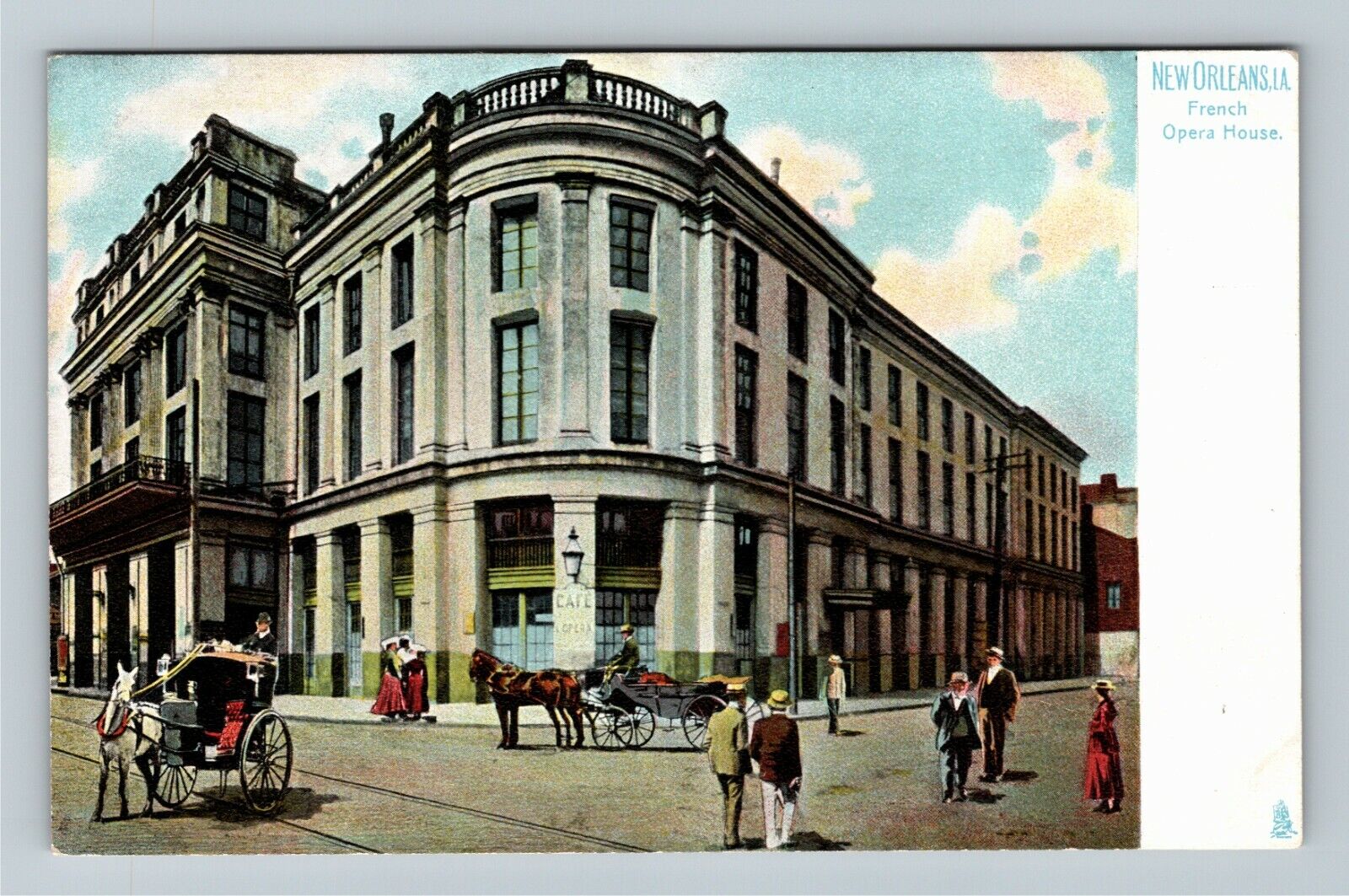New Orleans LA-Louisiana, French Opera House, Pub. Tuck Vintage c1910 Postcard