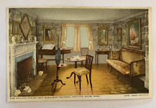 Vintage Postcard New England Parlor, Museum of the Essex Institute, Salem, MA picture