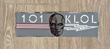 Prestine 101 KLOL Radio Station Silver Head Bumper Sticker -- 1980s picture