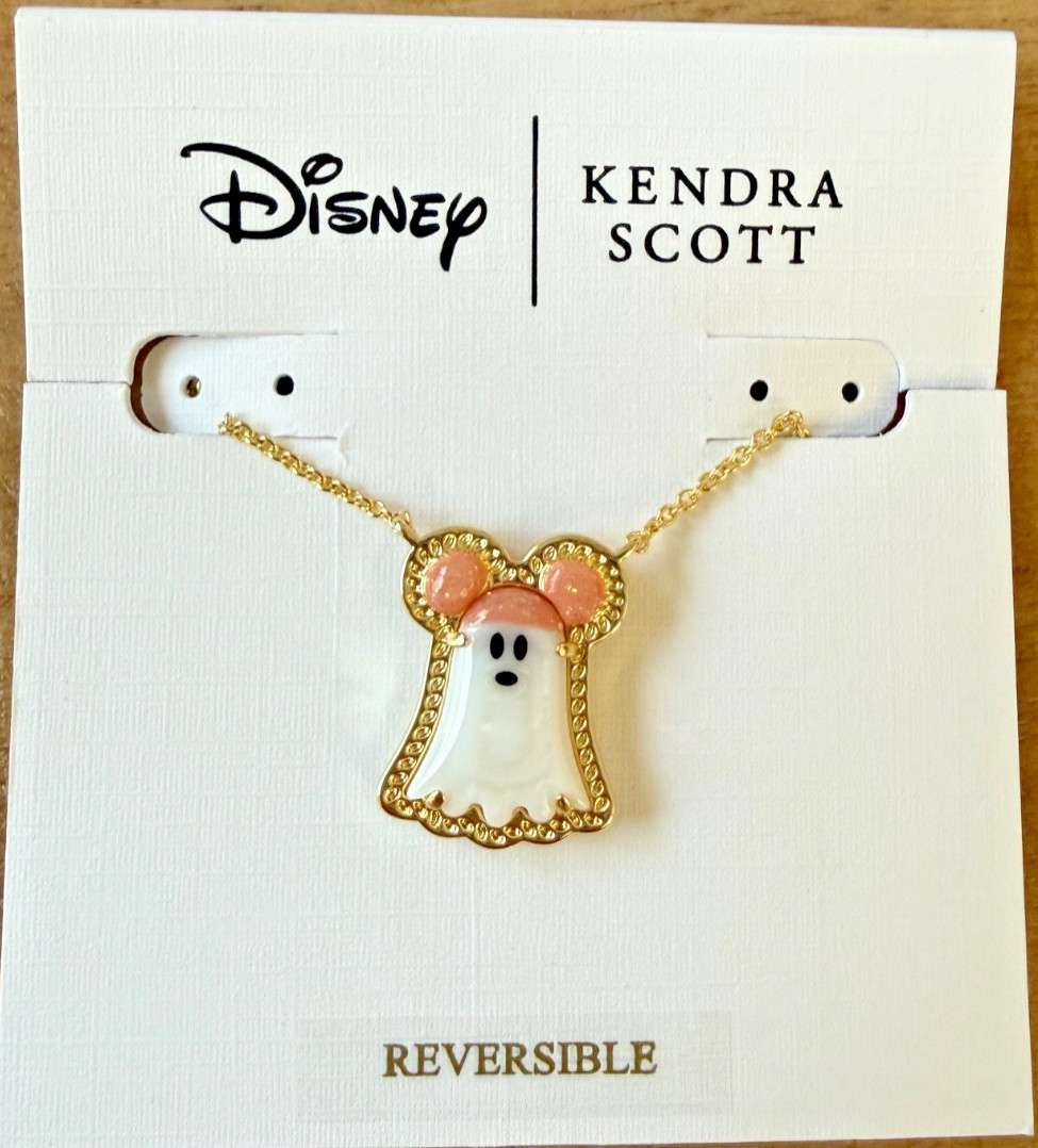 2026 Disney Parks Kendra Scott Mickey Mouse Ghost Necklace NEW Box 2026 Disney Parks Kendra Scott Mickey Mouse Ghost Necklace NEW Box
