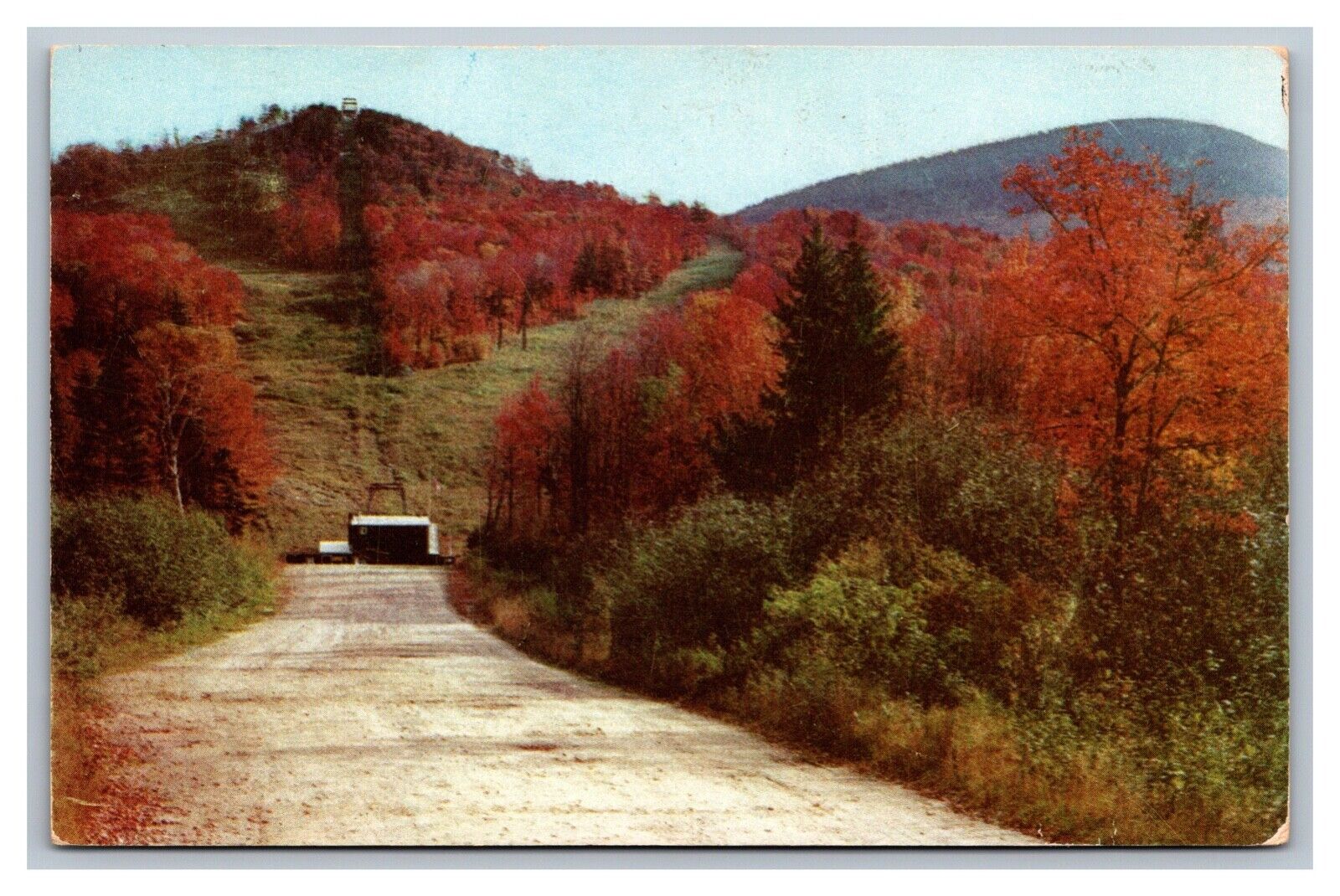 Danby, VT Vermont, Green Mountains, Pico Peaks, Fall Scene, Postcard Posted 1953