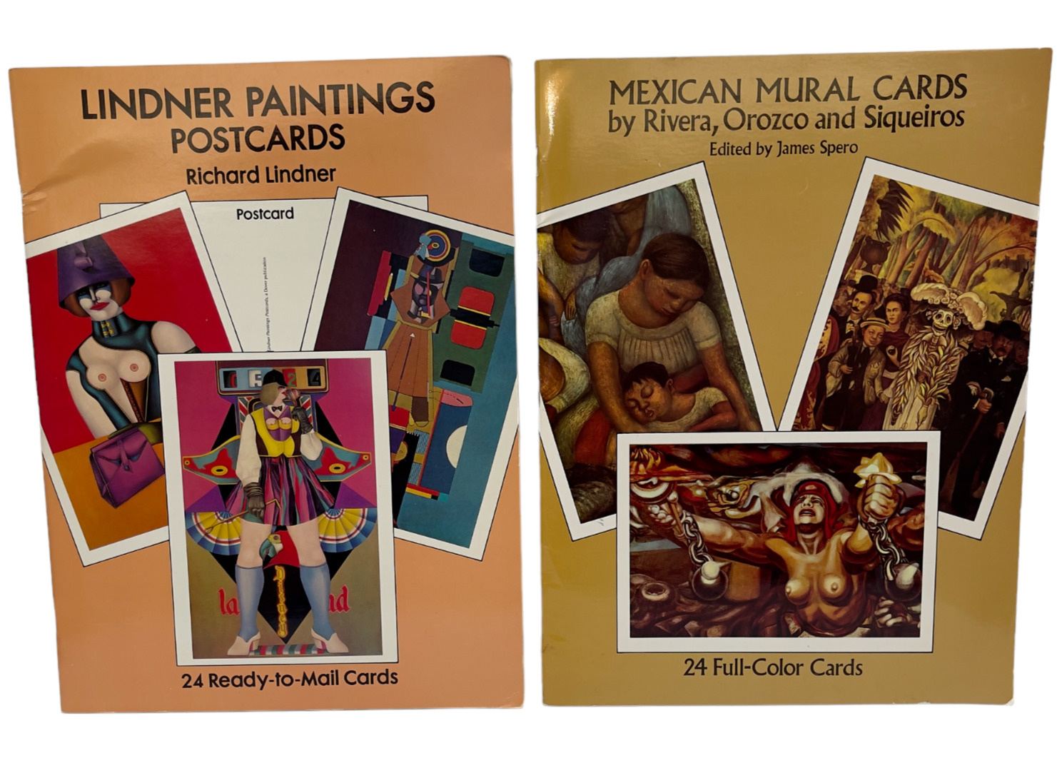 Dover Postcard Book Lot Lidner Paintings Mexican Mural Cards 48 total Art
