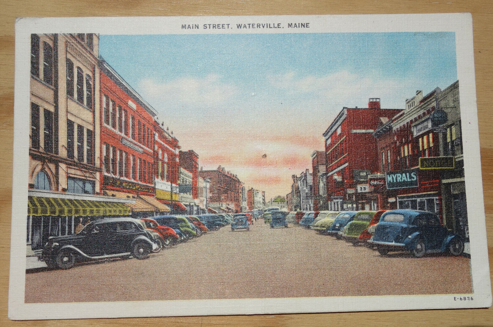 Main St, Waterville ME Maine linen picture postcard ppc  pmk 1948