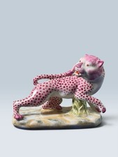 Chelsea House Port Royal Pink Porcelain Leopard Figurine Italy National Trust picture