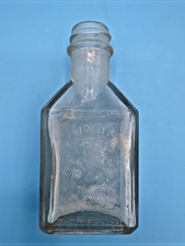 Hinds Honey And Almond Cream Bloomfield NJ Clear Glass Antique Old Bottle 1930’s picture