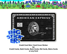 AMEX American Express Black Credit Card SMART Sticker Skin Wrap picture