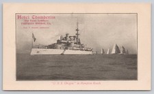 Hotel Chamberlin, Fortress Monroe, VA, USS Oregon in Hampton Roads, Ad A14109 picture