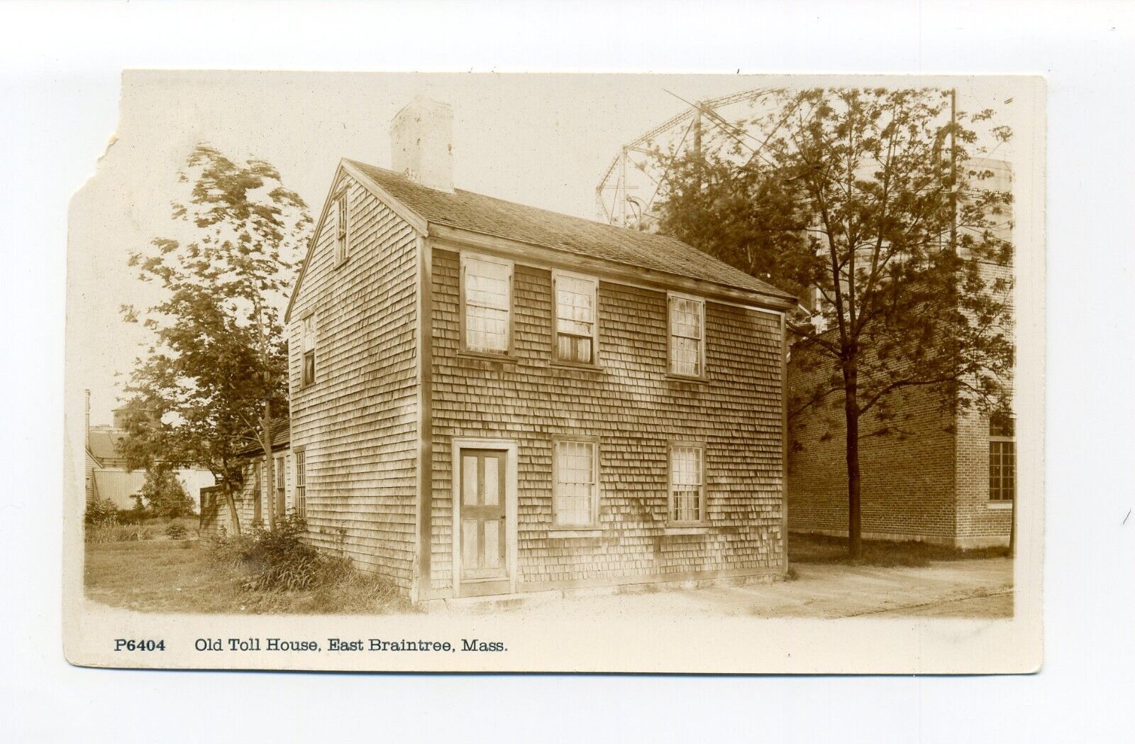 East Braintree MA RPPC photo postcard, Old Toll House, pub - Underwood