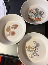 3 Vtg Cereal Bowls Bugs Bunny Raggedy Ann picture
