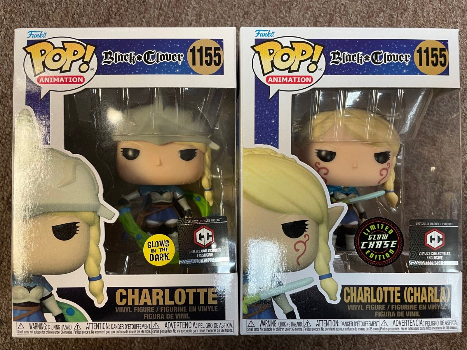 Funko POP Charlotte Black Clover #1155 Chalice (COMMON + CHASE) (Chase Bundle)