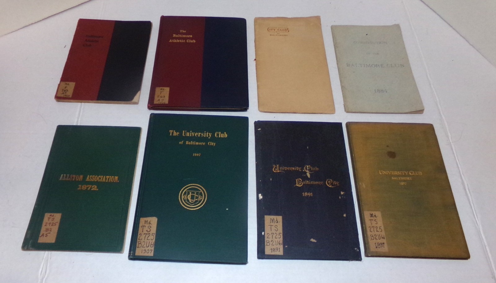 1872-1920 Athletic / Allston / University Club Baltimore City 8 Booklets Rules 1872-1920 Athletic / Allston / University Club Baltimore City 8 Booklets Rules